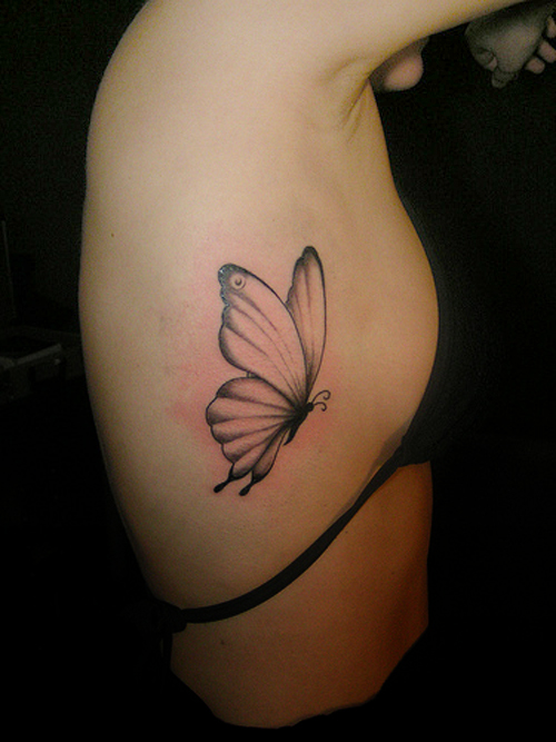 2011-Butterfly-Tattoos-on-Side-Body